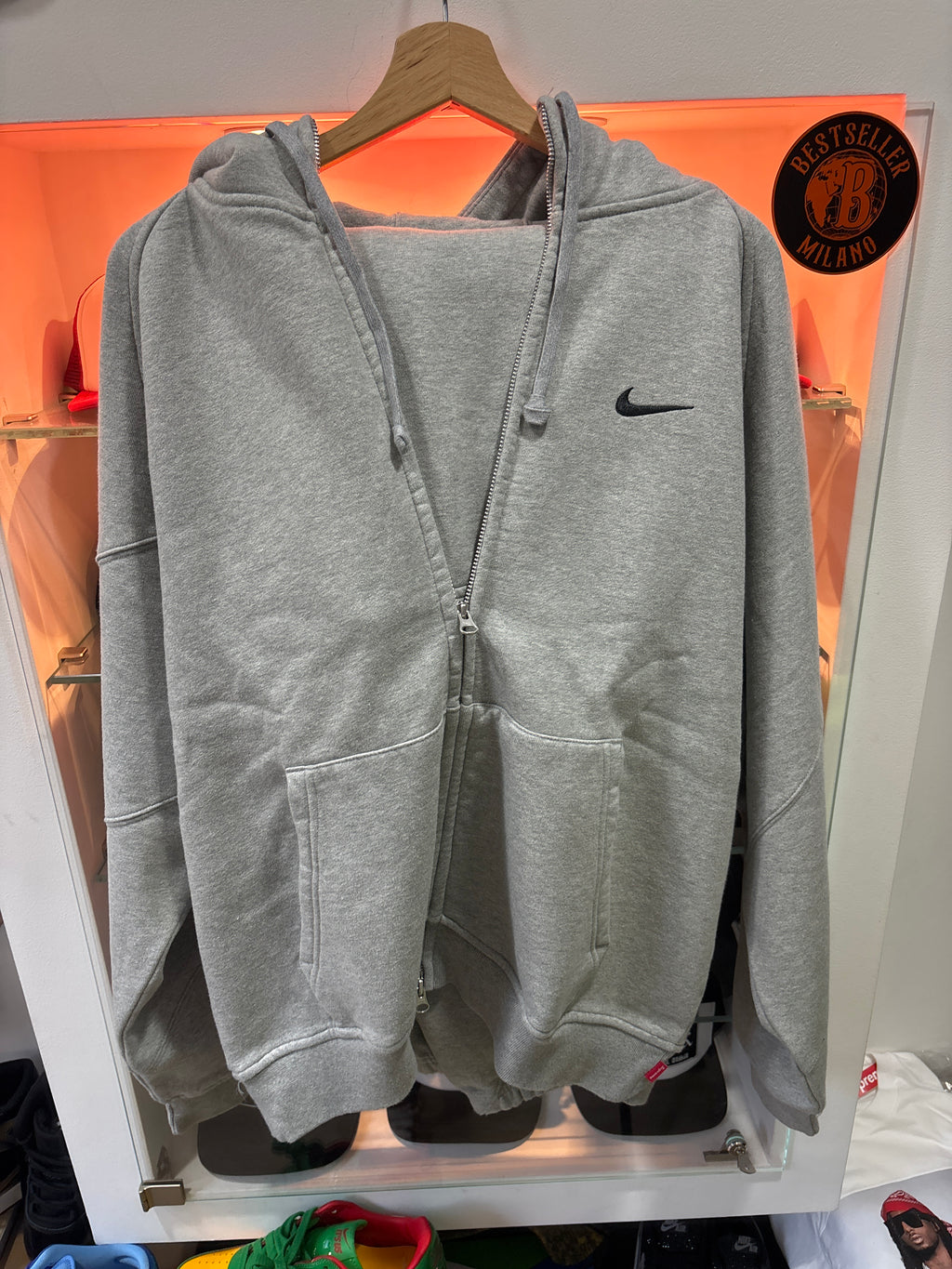 Nike x Supreme hoodie grey