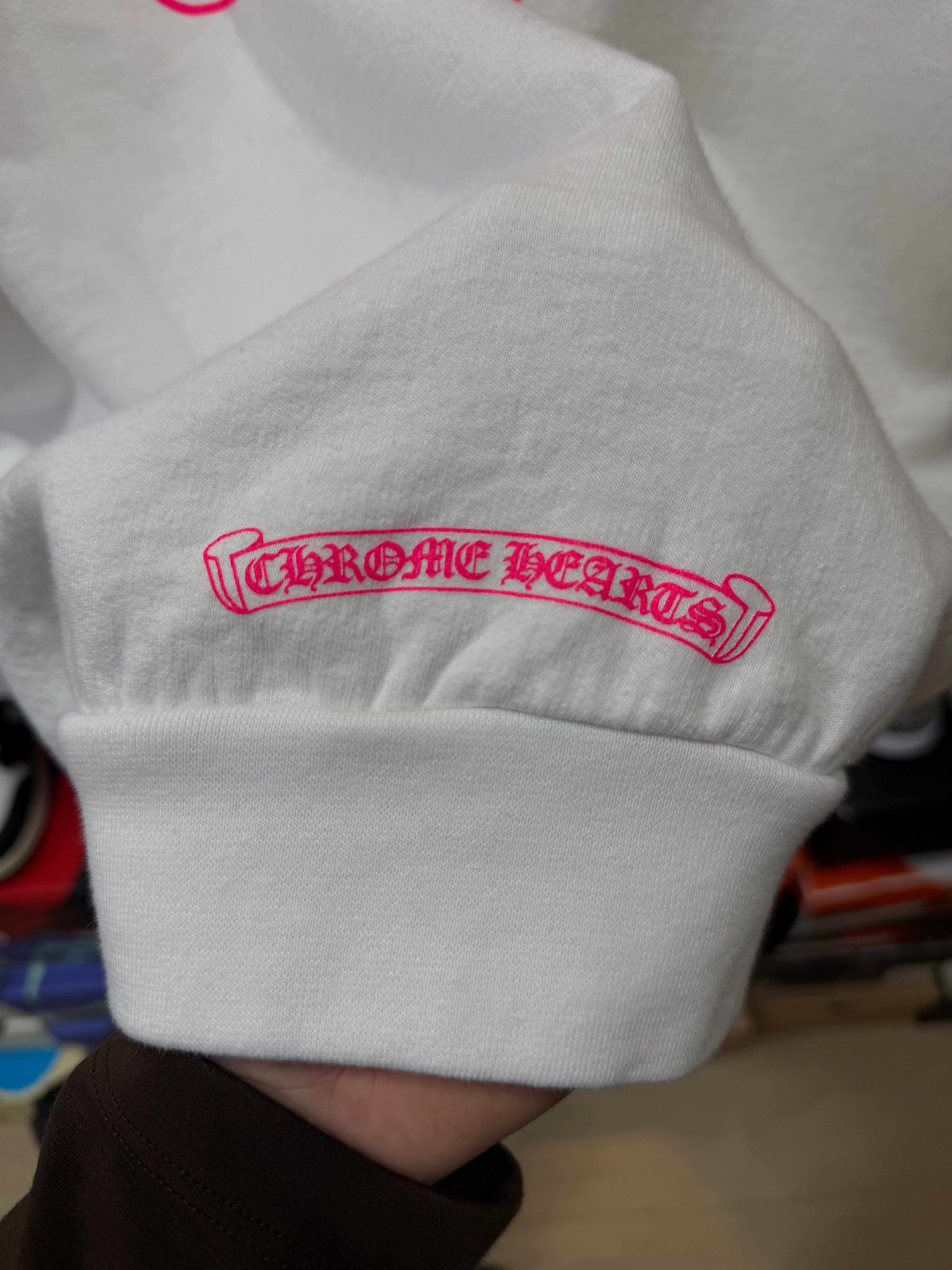 Chrome hearts hoodie pink