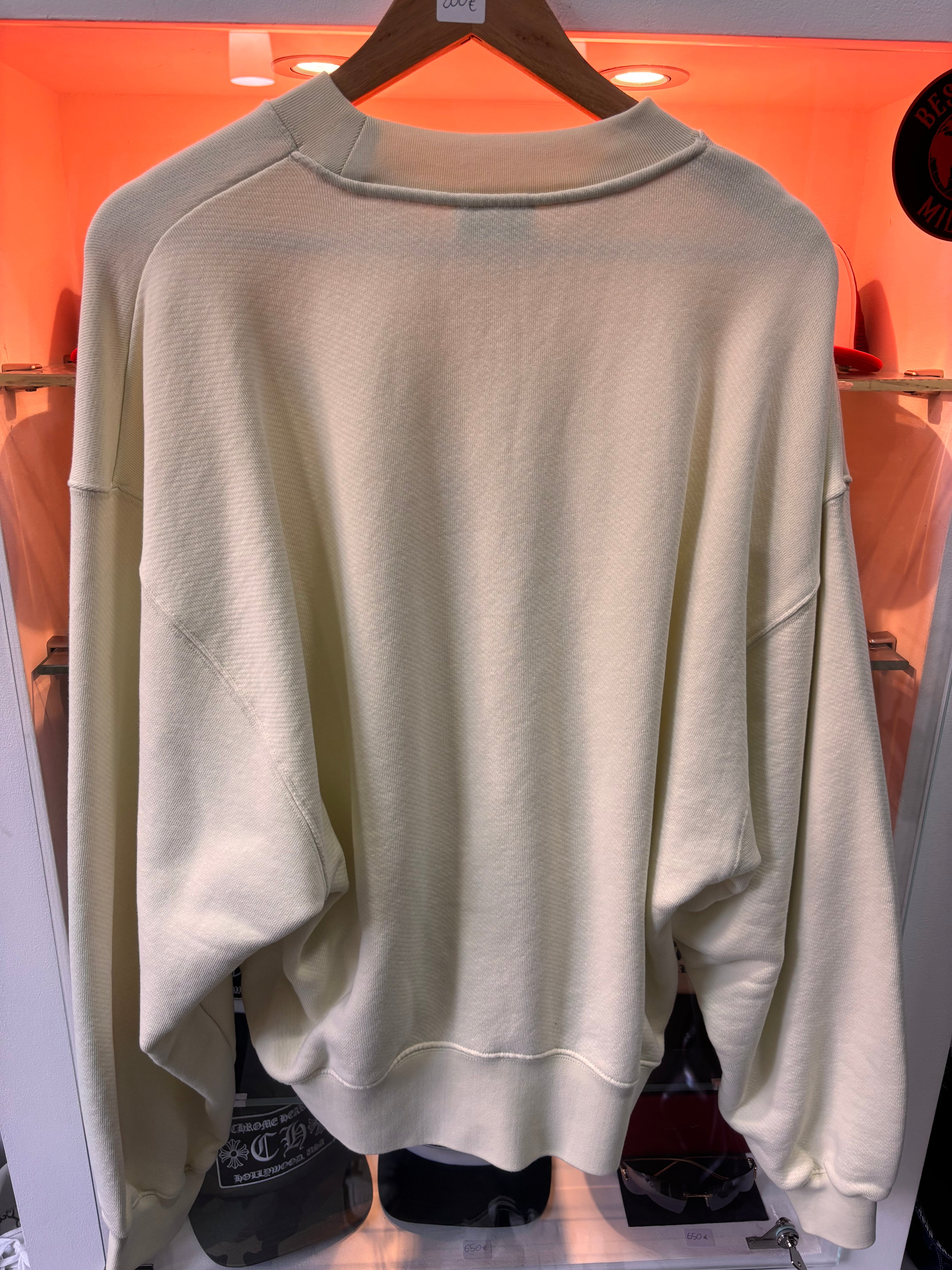 Off white crewneck hoodie cream