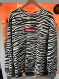Supreme Crewneck Box logo Hoodie “zebra”