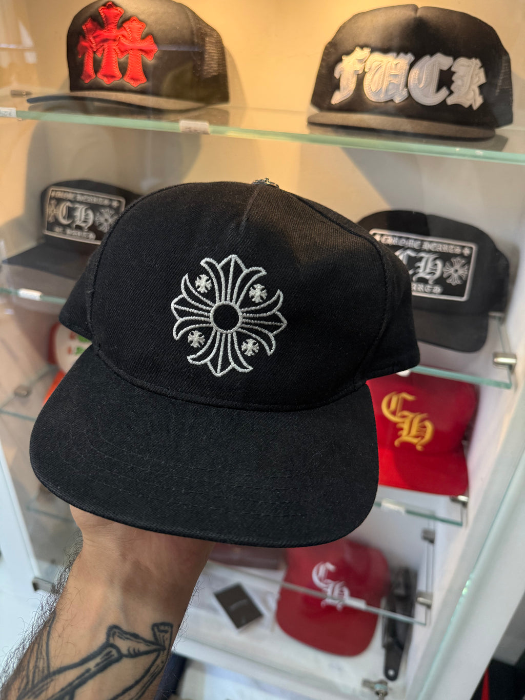 Chrome Hearts Denim trucker hat cond 7/10