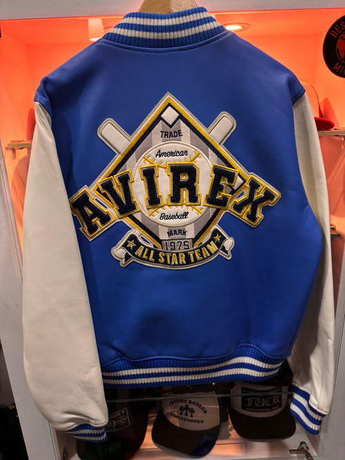 Avirex leather varsity jacket