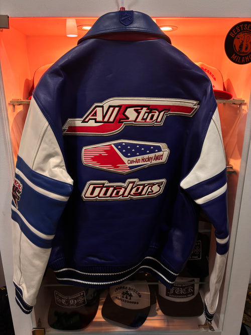Avirex leather varsity jacket
