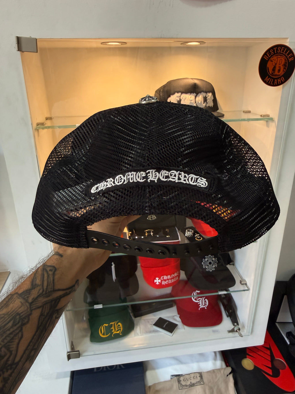 Chrome Hearts trucker hat triple cross NEW