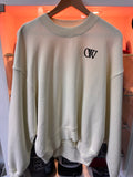 Off white crewneck hoodie cream