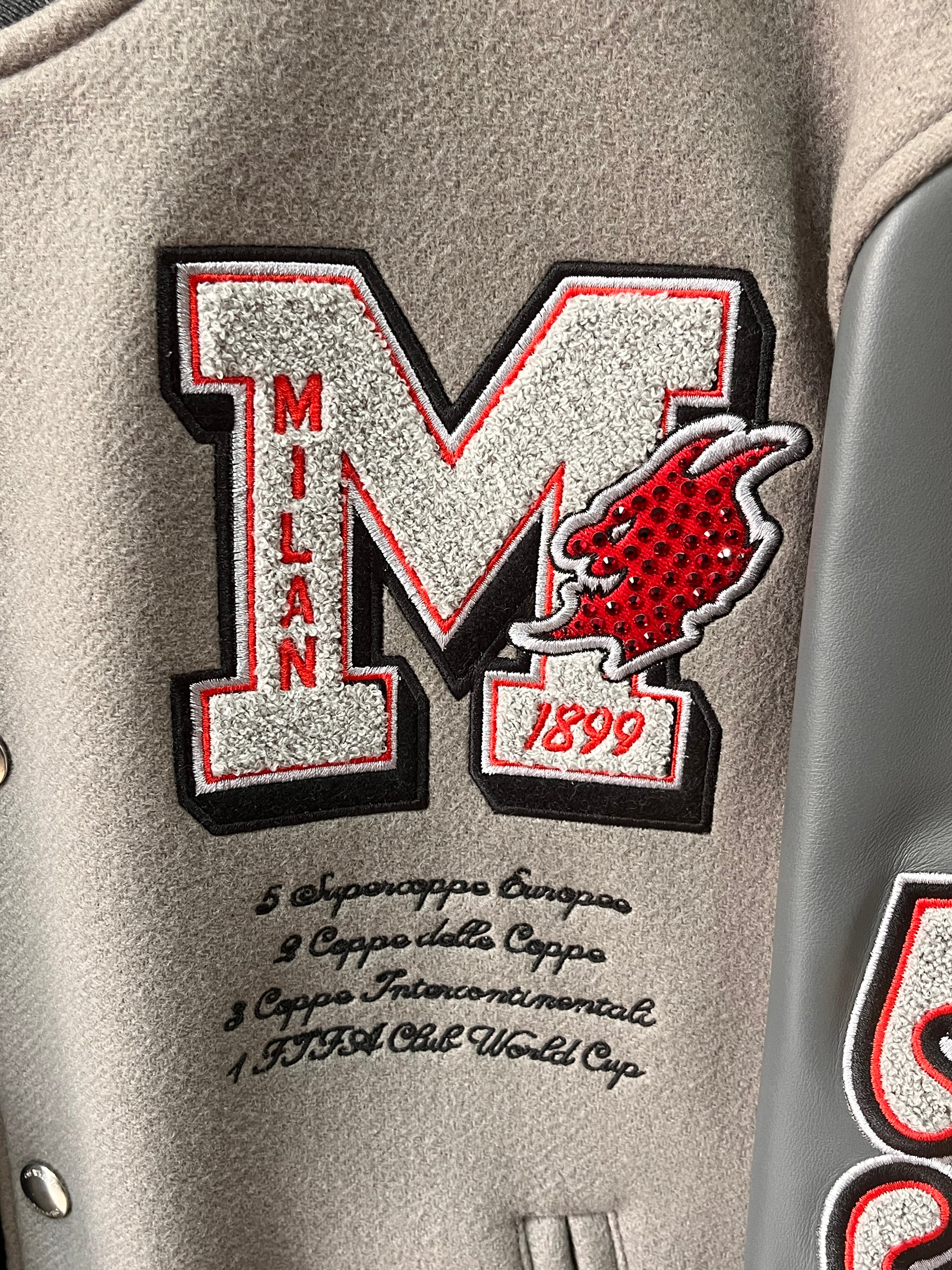 Off White Varsity Jacket A.C. Milan