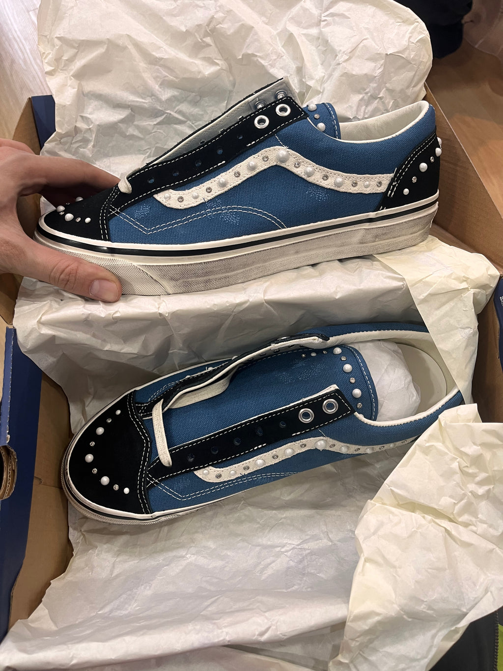 Vans old skool pearlized black navy