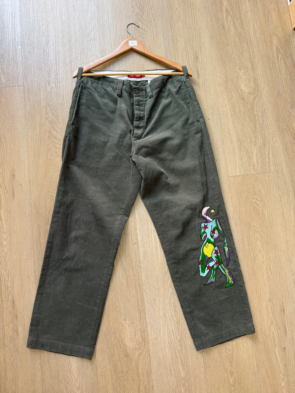 Supreme green pants size 32