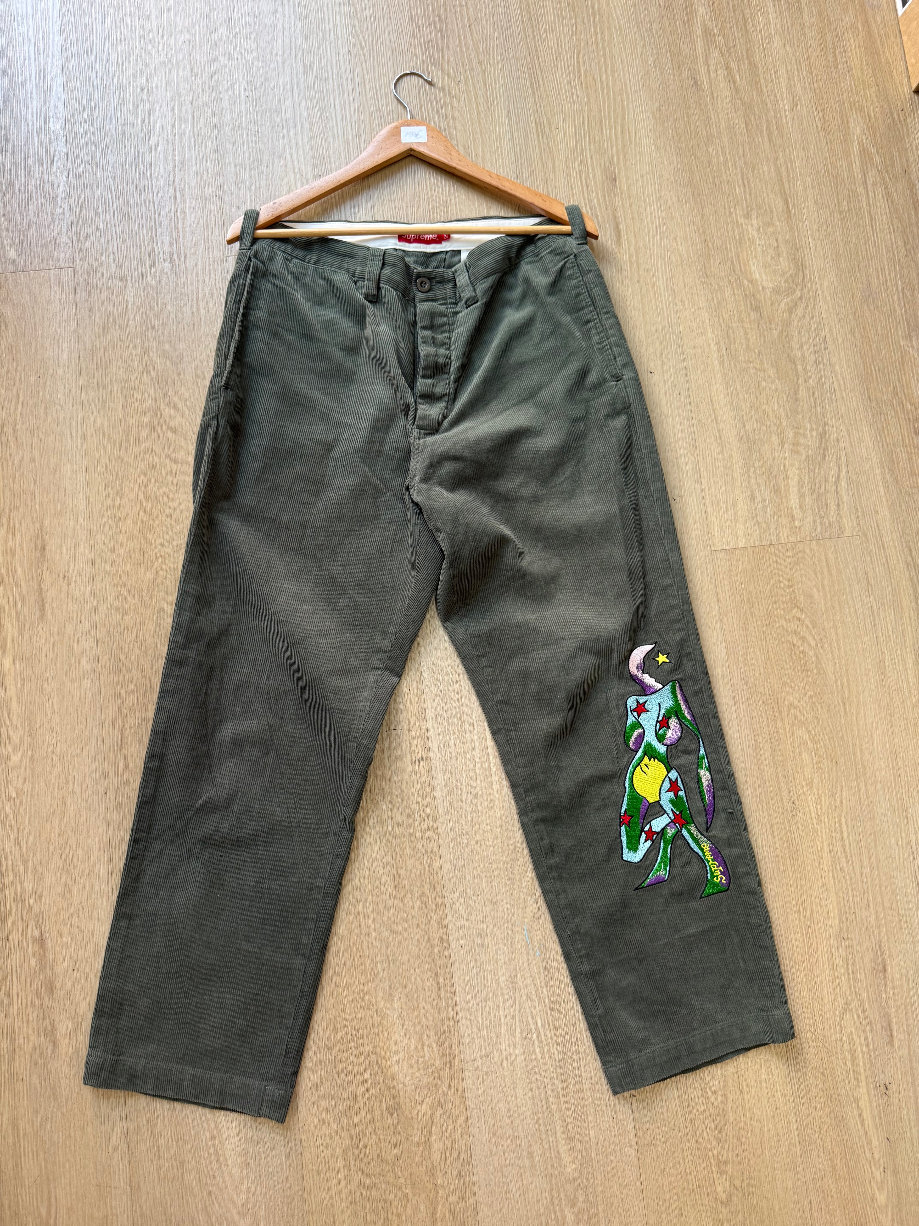 Supreme green pants size 32
