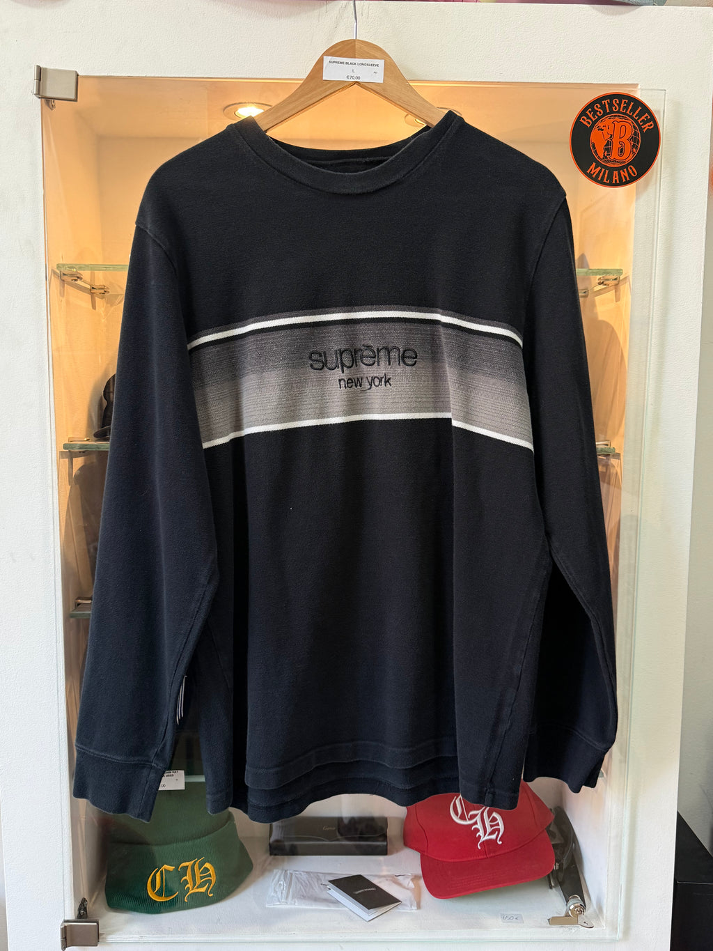 Supreme black longsleeve Size L