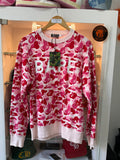 Bape crewneck pink new size M