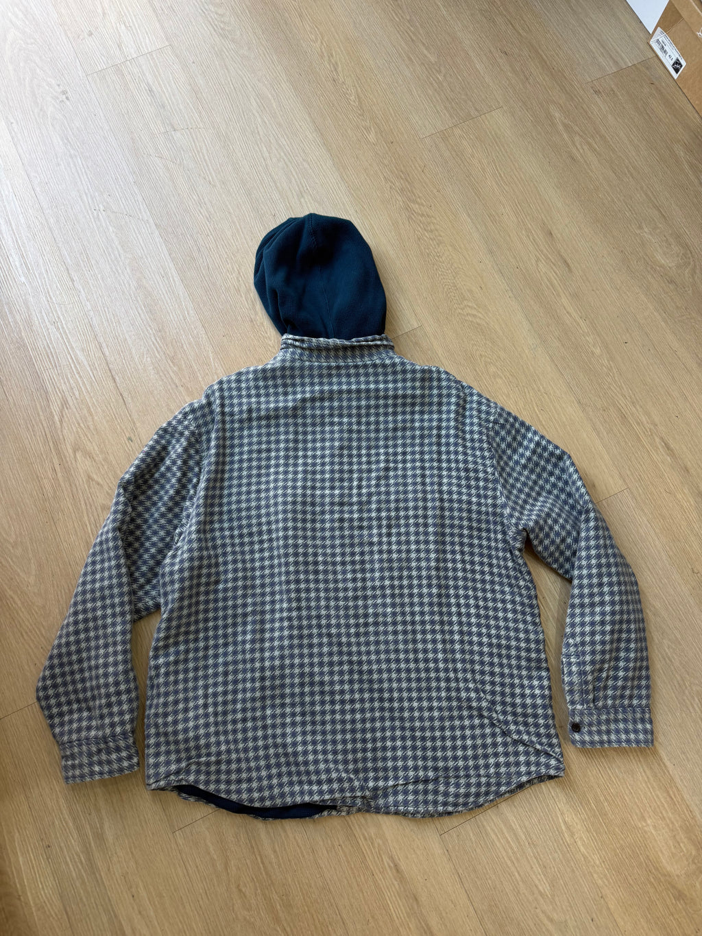 Supreme thermal shirt hoodie blue size L