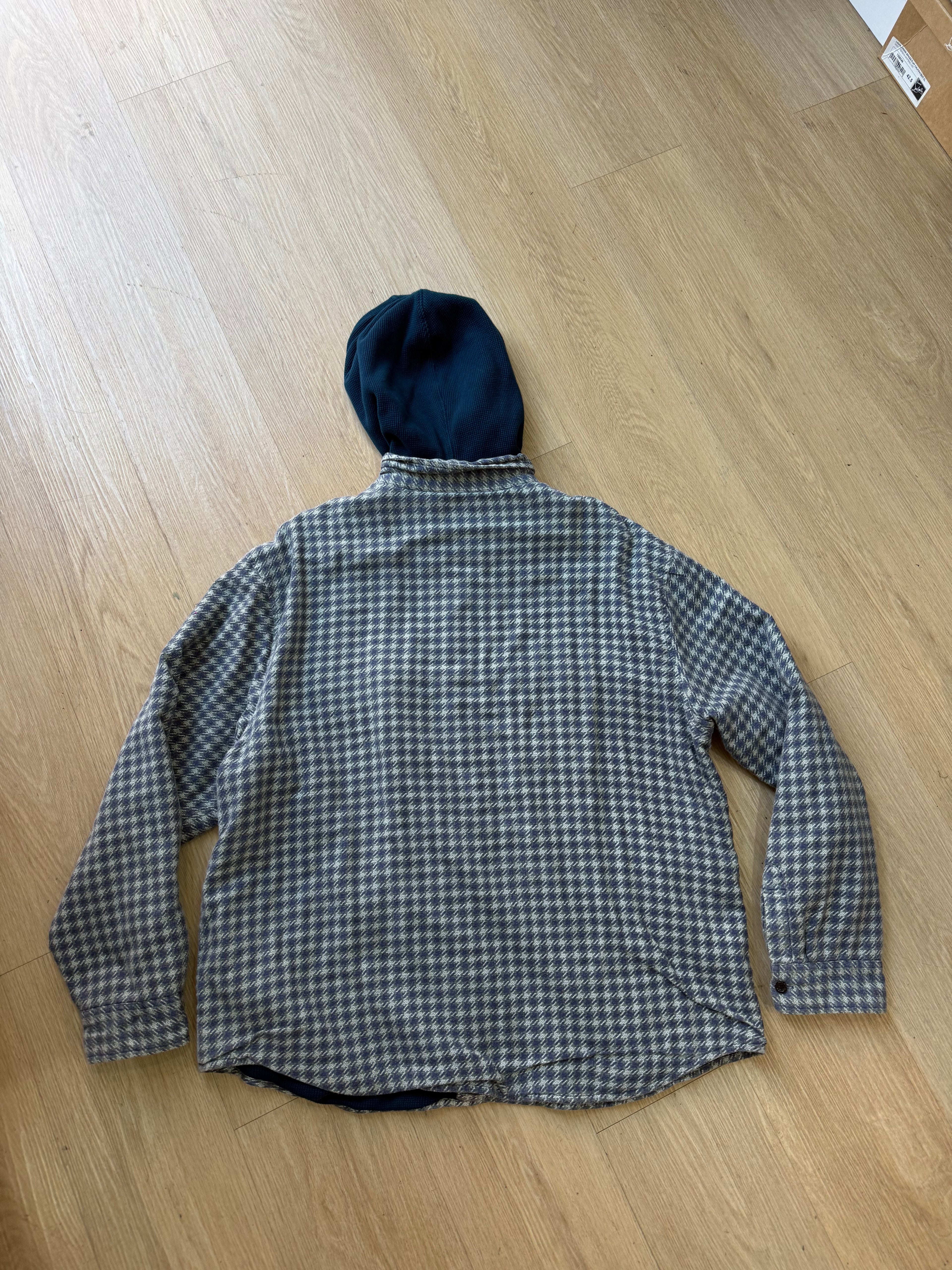 Supreme thermal shirt hoodie blue size L
