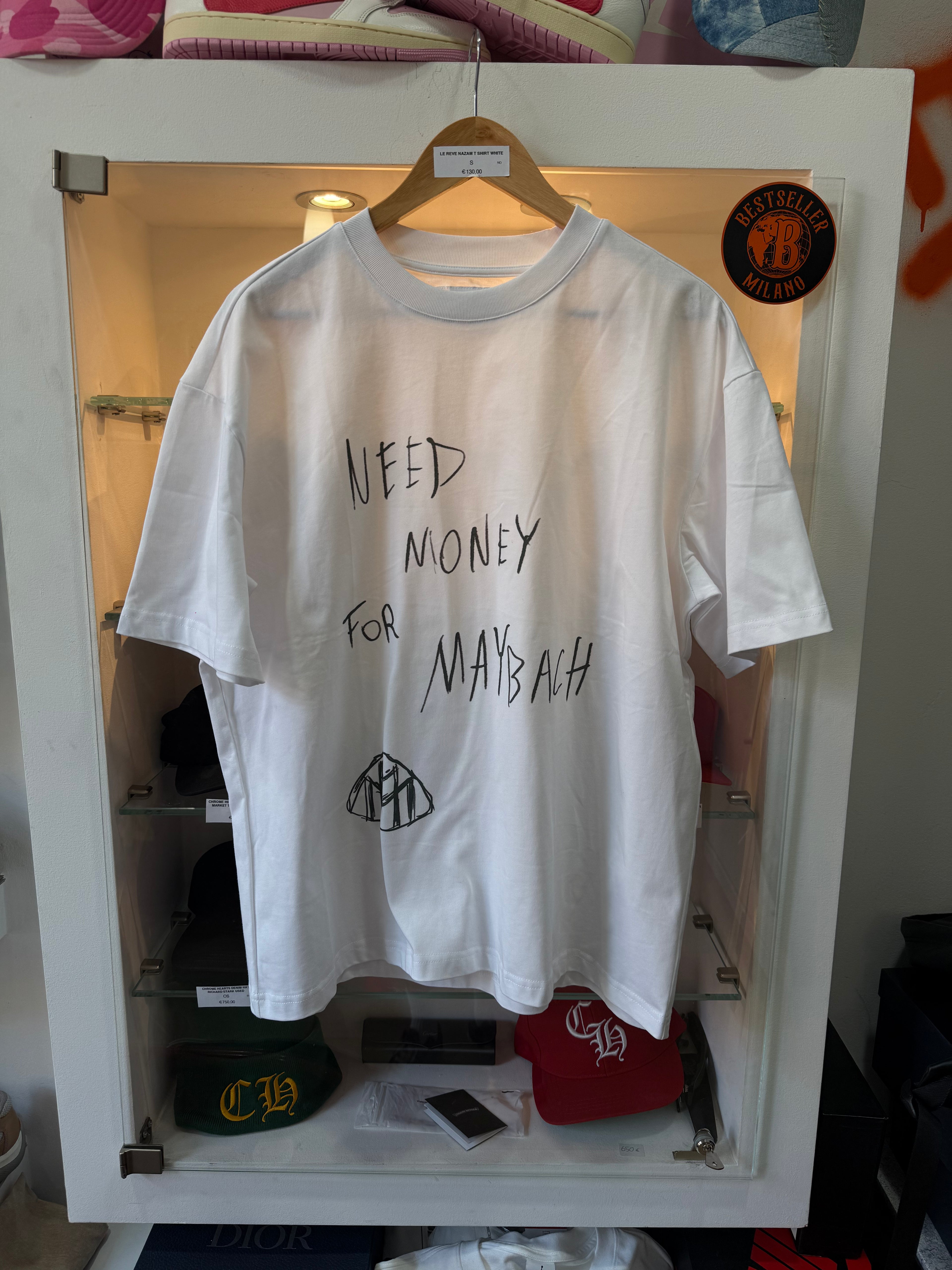 Le reve nazam t-shirt white size S fit L