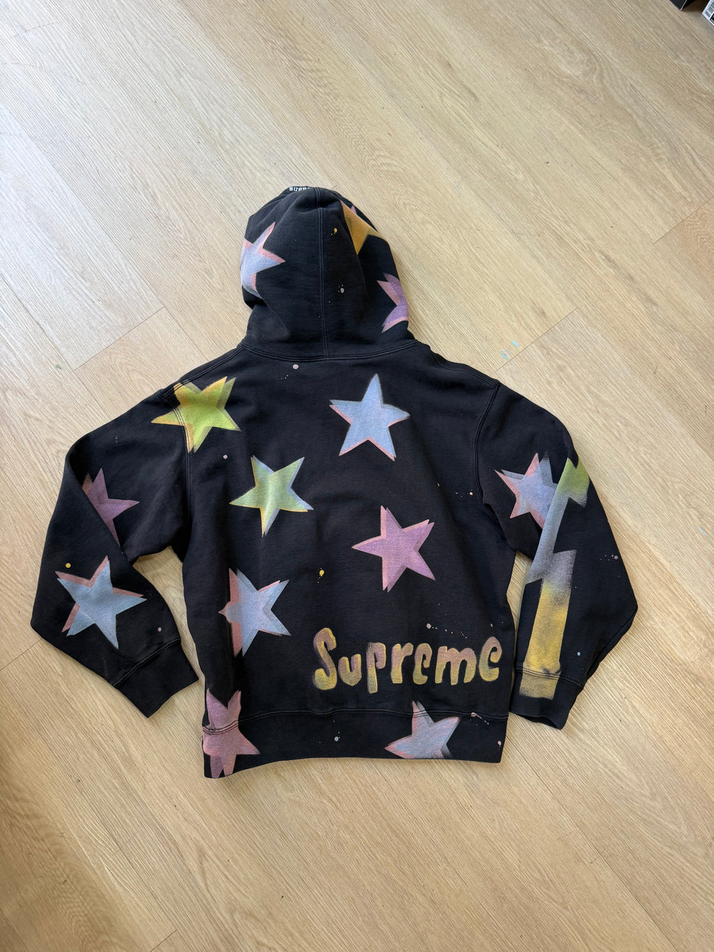 Supreme hoodie stars black size S