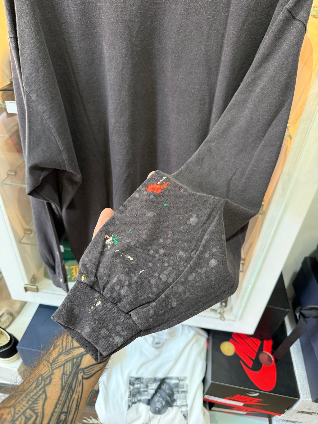 Gallery Dept. Longsleeve black paint splatter size XL