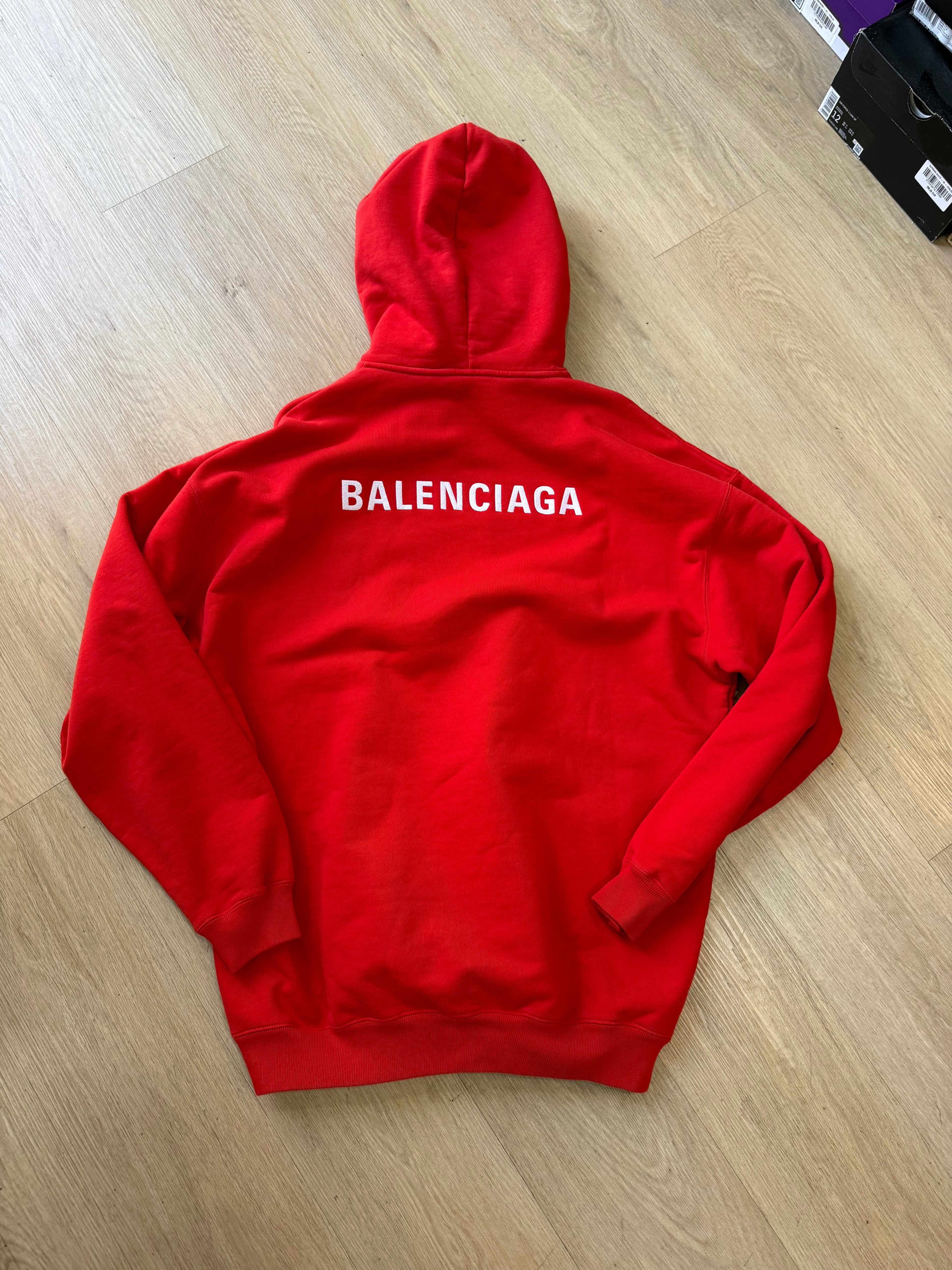 Balenciaga hoodie red size L