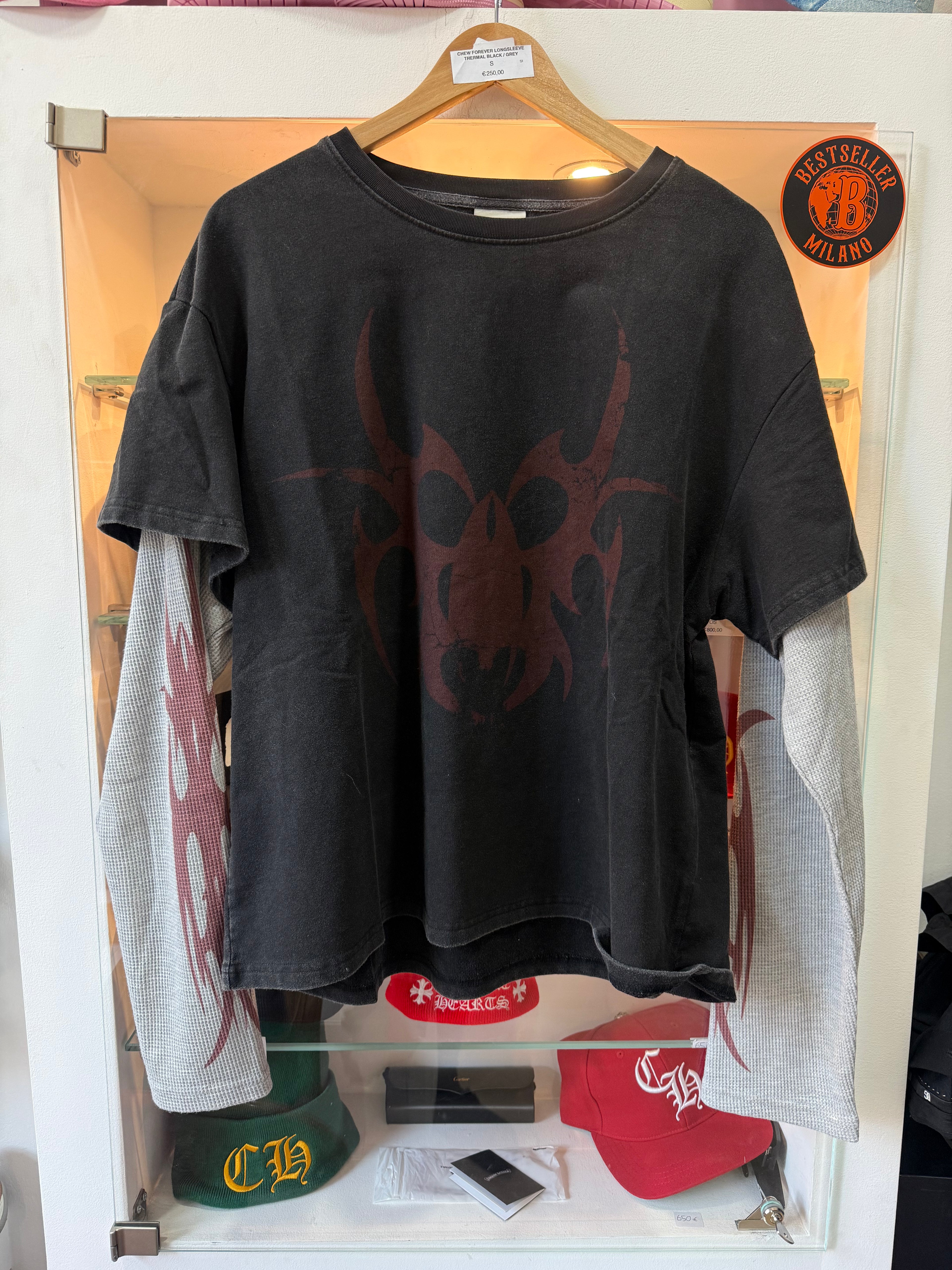 Chew Forever longsleeve thermal black/grey size S
