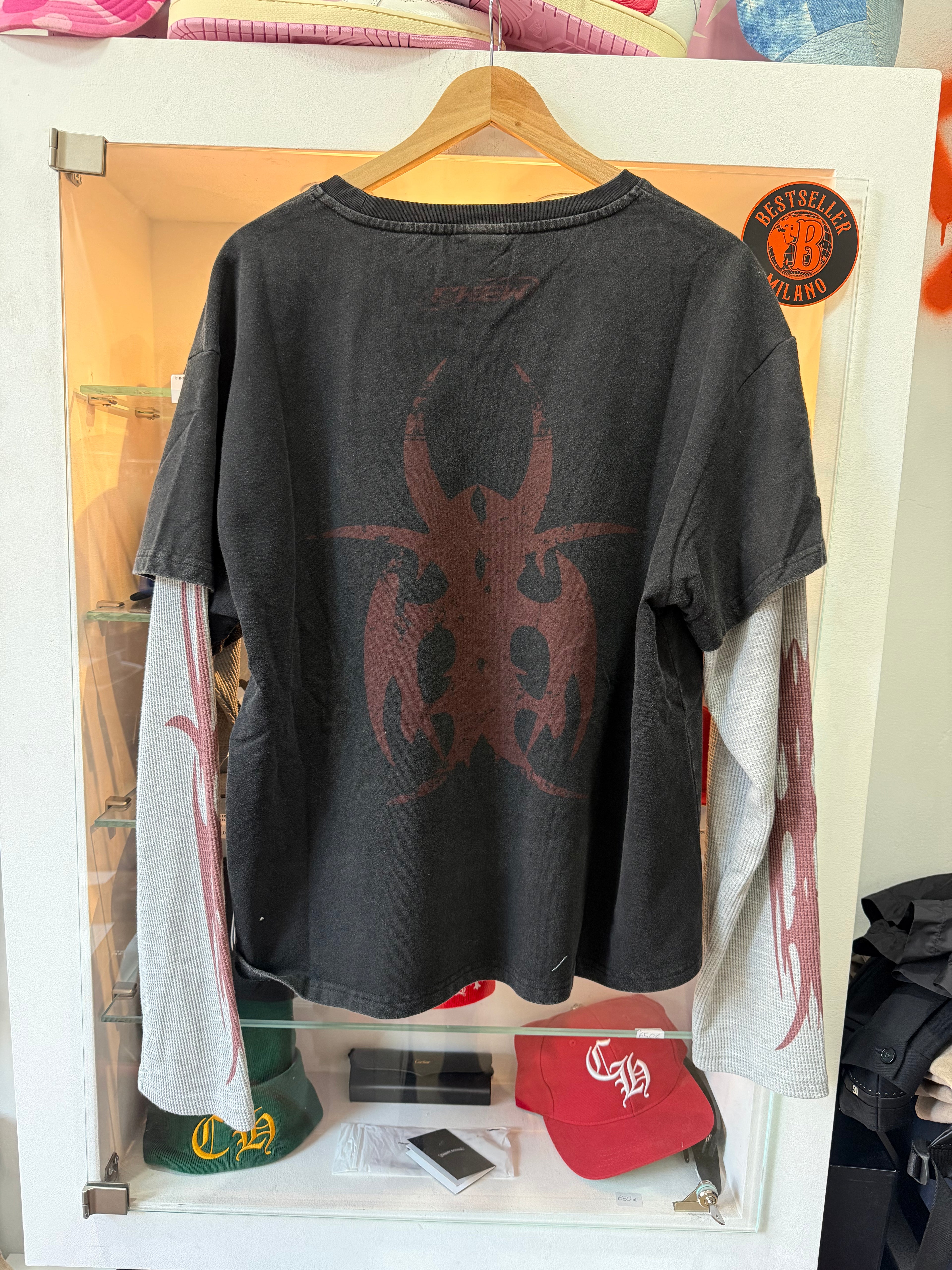 Chew Forever longsleeve thermal black/grey size S