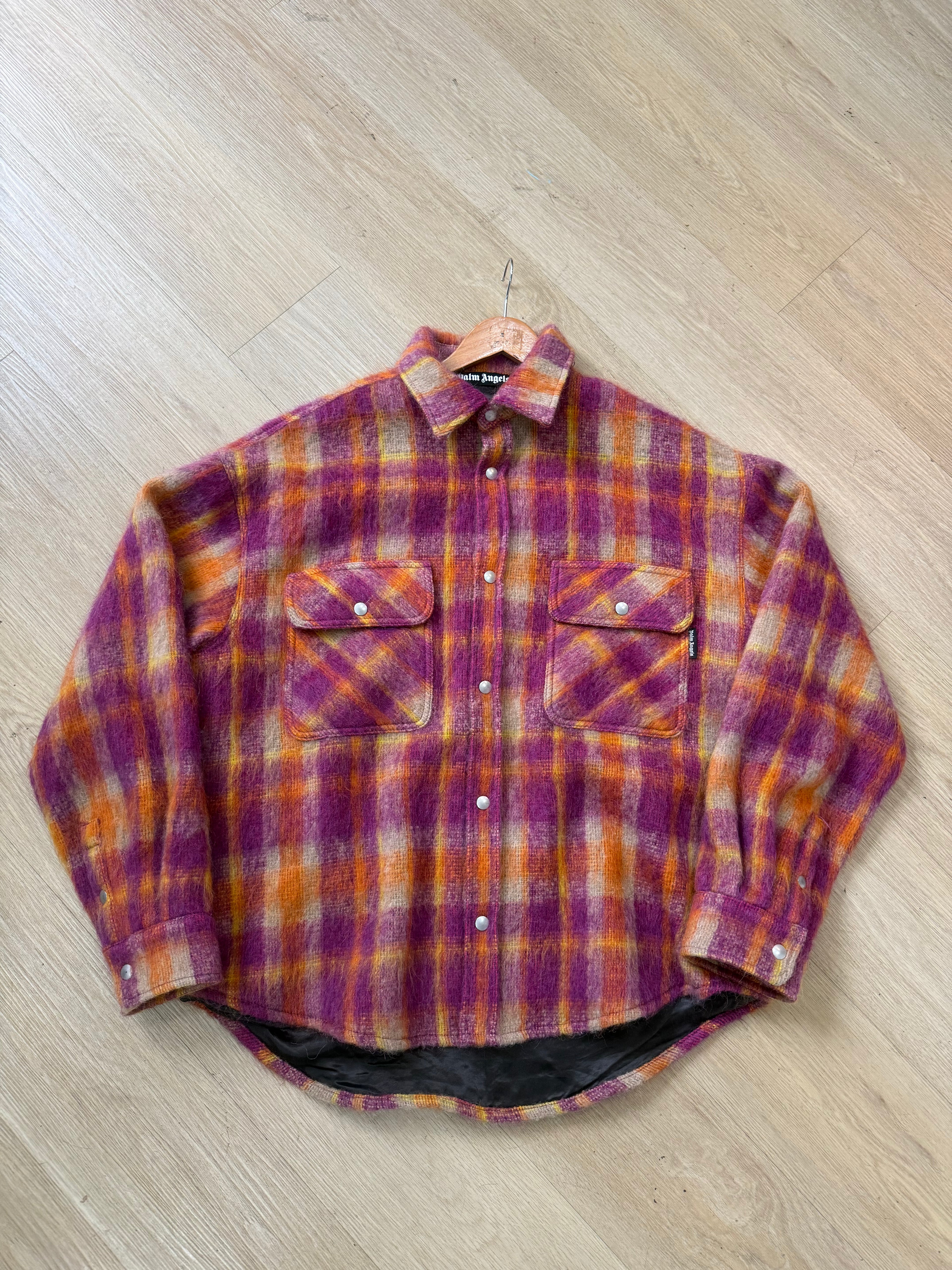 Palm Angels mohair flannel shirt size L cond 9,5/10