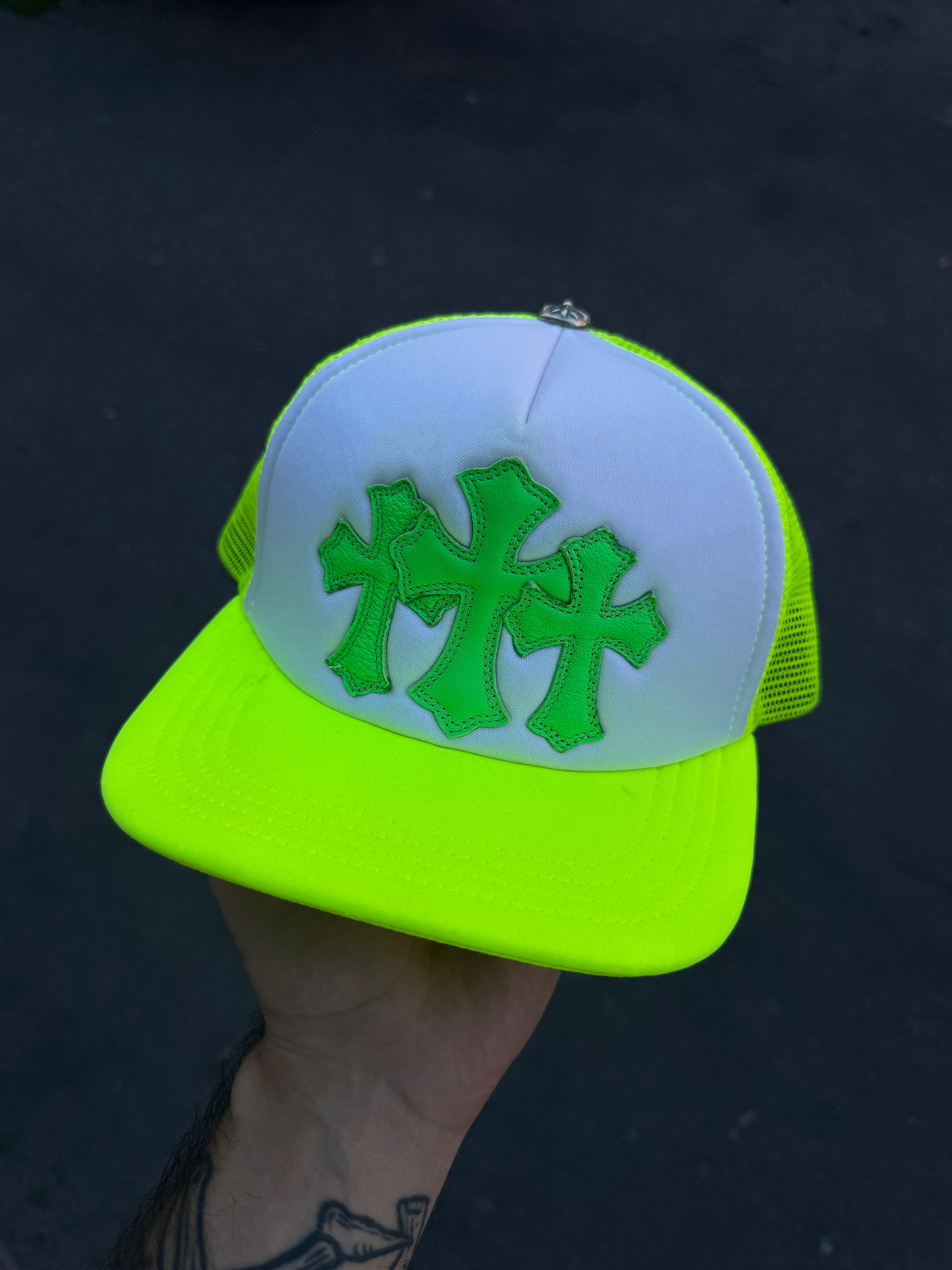 Chrome Hearts triple cross trucker hat cond 9/10
