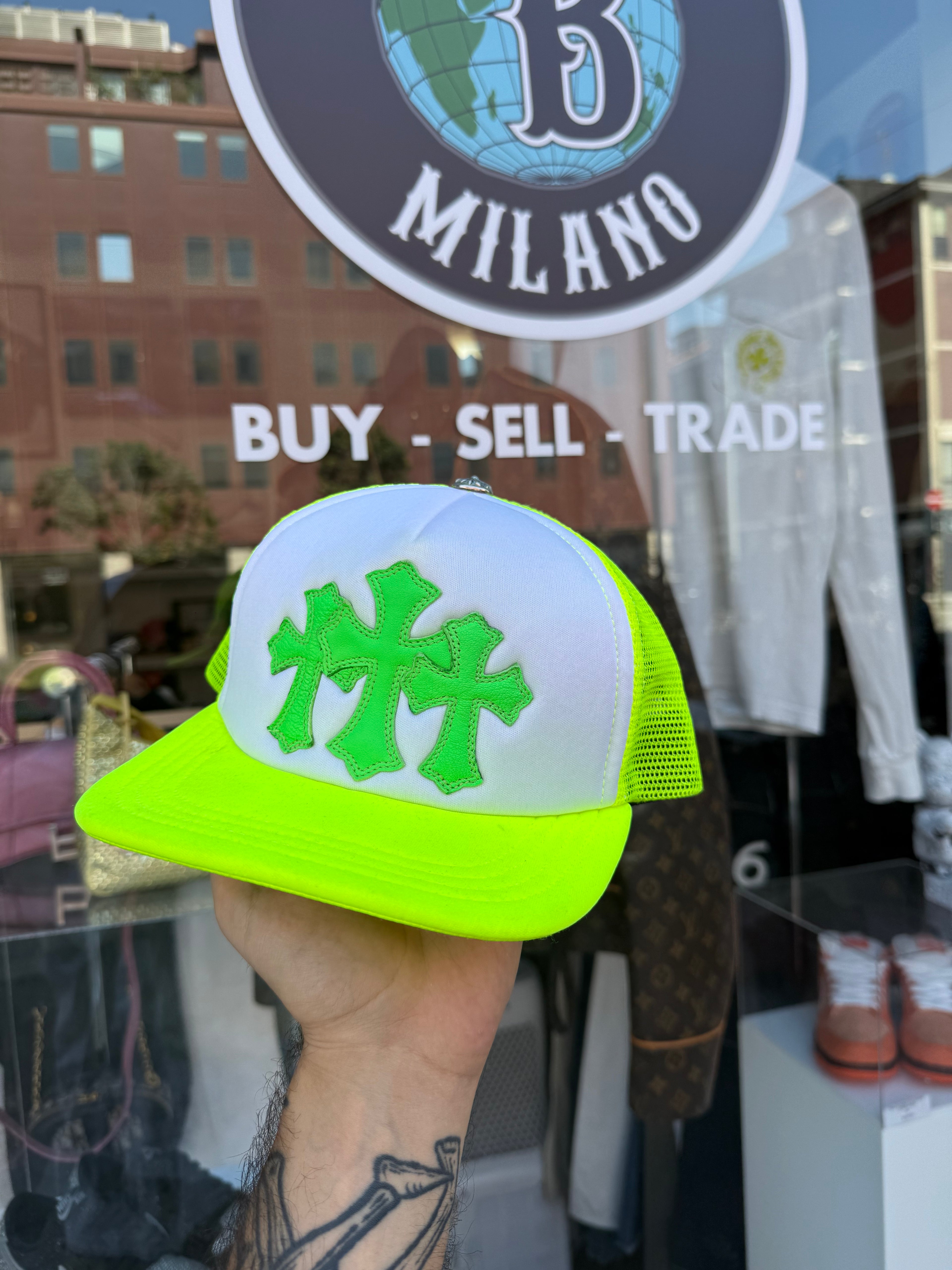 Chrome Hearts triple cross trucker hat cond 9/10